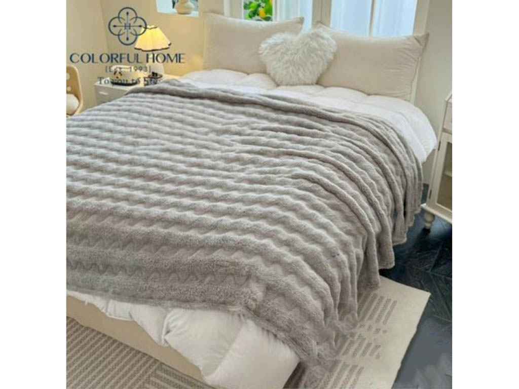 Плед 180*200 мікрофібра арт.006-19 світло-сірий ТМ COLORFULHOME Плед 180*200 мікрофібра арт.006-19 світло-сірий ТМ COLORFULHOME