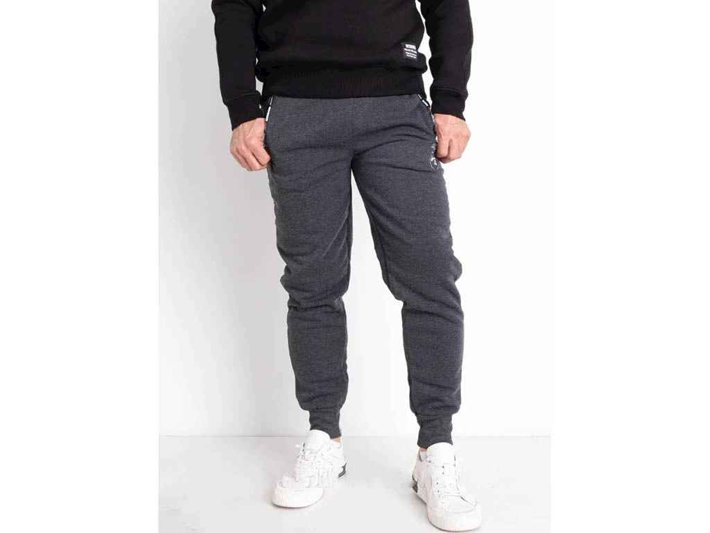 Спортивні штани сірий чоловічі манжет/фліс арт.P0112-6119A р.2XL ТМ NICOLAS Спортивні штани сірий чоловічі манжет/фліс арт.P0112-6119A р.2XL ТМ NICOLAS