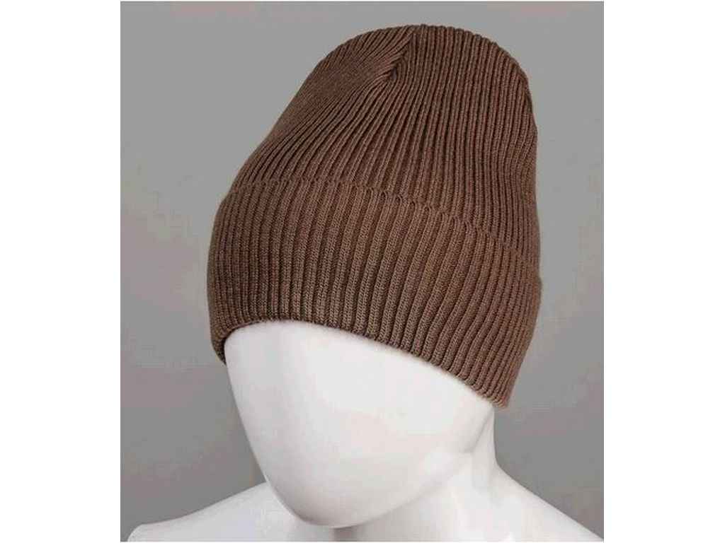 Шапка коричневий одинарна резинка на флісі 211030ф р.Універсальний ТМ FERO Шапка коричневий одинарна резинка на флісі 211030ф р.Універсальний ТМ FERO