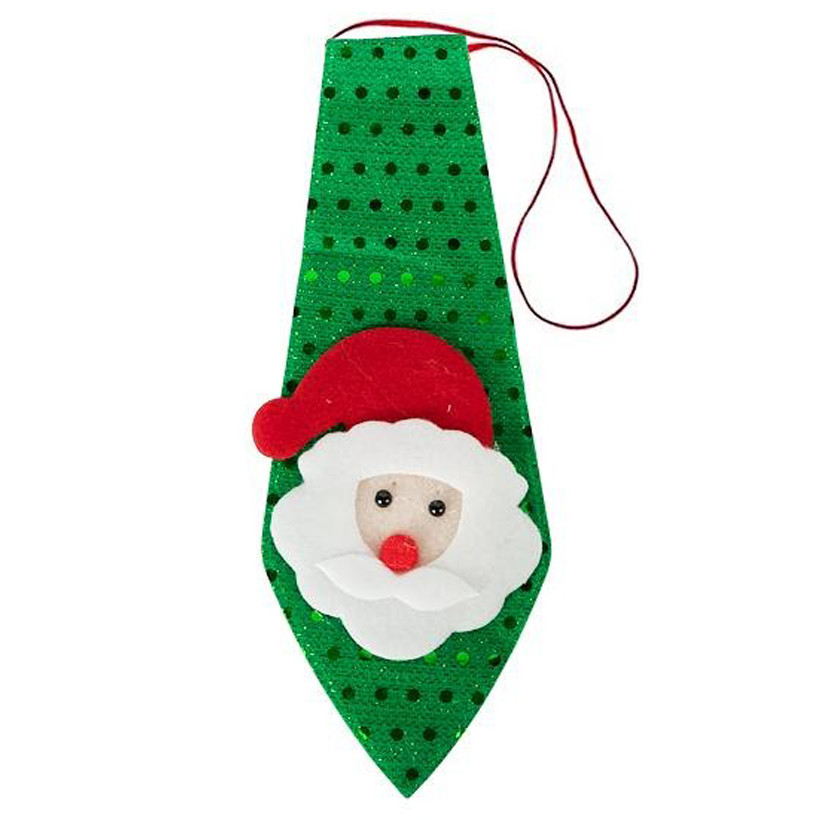 Новорічна краватка з фігуркою "Санта Клаус" HH-2(Green) на гумці Новорічна краватка з фігуркою "Санта Клаус" HH-2(Green) на гумці