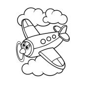 Дитяча розмальовка пальчиковими фарбами "Літачок" 15629-AC 25х25 см. Зображення №2