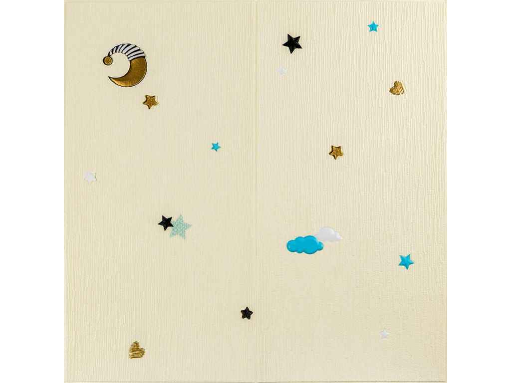 Панель стінова 3D 700 * 700 * 4мм Зірки та місяці на бежевому фоні SW-00001971 ТМSTICKER WALL Панель стінова 3D 700 * 700 * 4мм Зірки та місяці на бежевому фоні SW-00001971 ТМSTICKER WALL