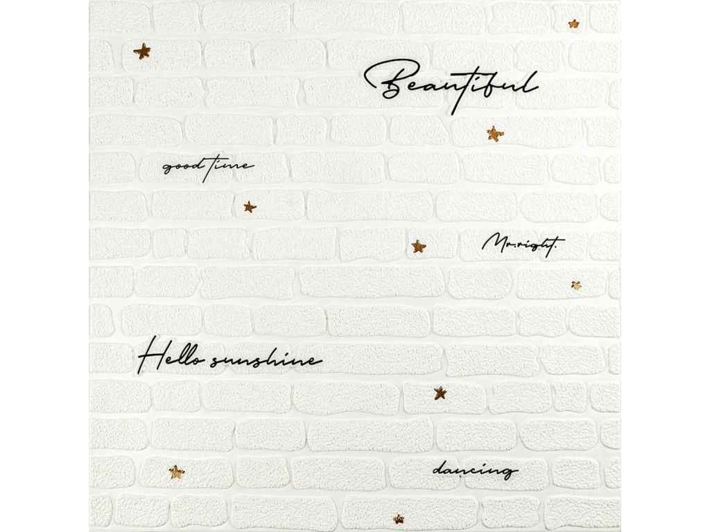 Панель стінова 3D 700 * 700 * 4мм Напис із золотом SW-00001979 ТМSTICKER WALL Панель стінова 3D 700 * 700 * 4мм Напис із золотом SW-00001979 ТМSTICKER WALL