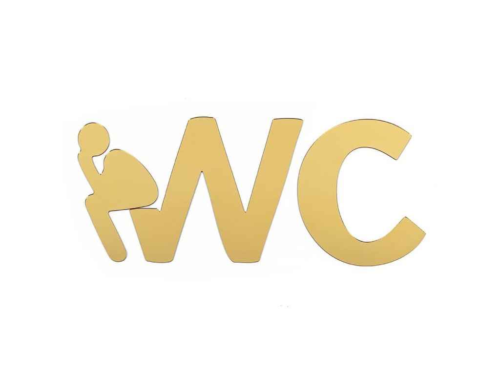 Дзеркальний декор акриловий самоклеючий WC золото 3шт (D) SW-00002525 ТМSTICKER WALL Дзеркальний декор акриловий самоклеючий WC золото 3шт (D) SW-00002525 ТМSTICKER WALL