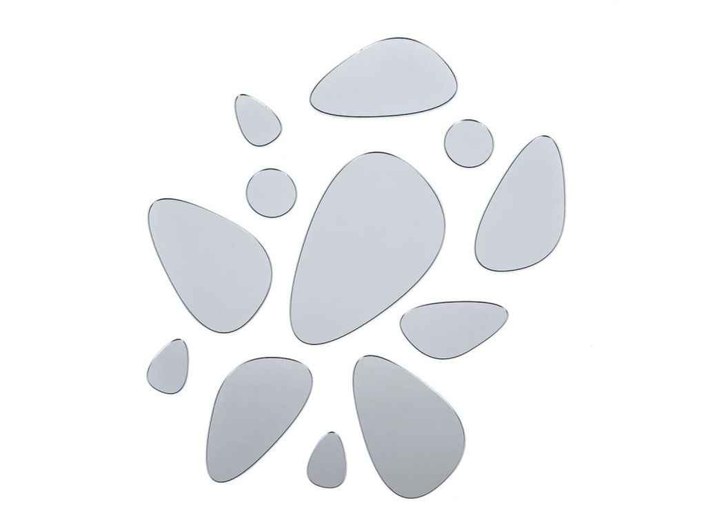 Дзеркальний декор акриловий самоклеючий Камінці срібло 12шт (D) SW-00002496 ТМSTICKER WALL Дзеркальний декор акриловий самоклеючий Камінці срібло 12шт (D) SW-00002496 ТМSTICKER WALL