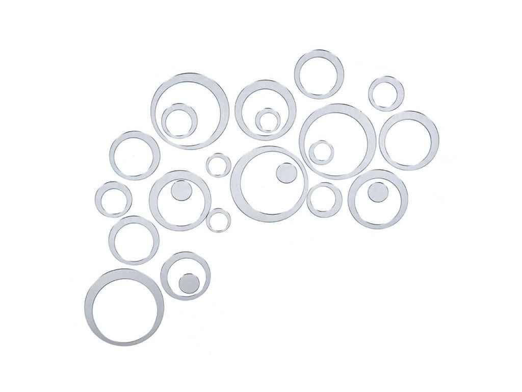 Дзеркальний декор акриловий самоклеючий срібло 24шт (D) SW-00002523 ТМSTICKER WALL Дзеркальний декор акриловий самоклеючий срібло 24шт (D) SW-00002523 ТМSTICKER WALL