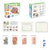 Строительный набор для творчества из мини-кирпичиков BLOCKY Домик 31014, 122 кирпичика. Изображение №2