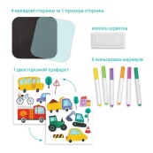 Дорожня книга для малювання "Транспорт" 301046, 6 кольорових маркерів. Зображення №3