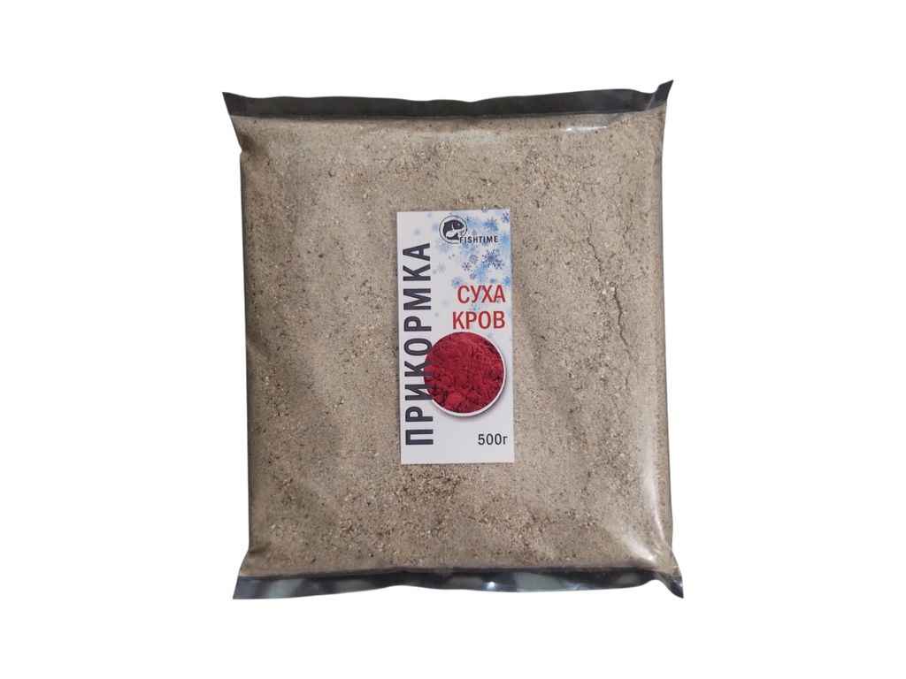 Принада для лову риби зимова 500г Суха кров ТМ FISHTIME Принада для лову риби зимова 500г Суха кров ТМ FISHTIME