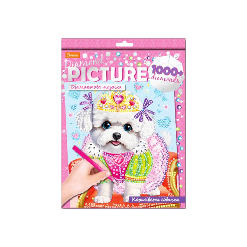 Набір для творчості Діамантова мозаїка "Королівська собачка" НТ-26-11 Набір для творчості Діамантова мозаїка "Королівська собачка" НТ-26-11