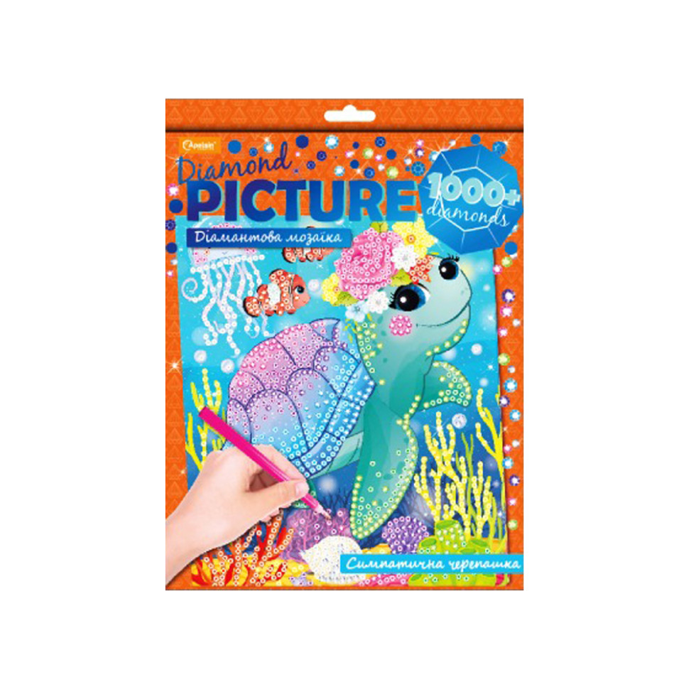 Набір для творчості Діамантова мозаїка "Симпатична черепашка" НТ-26-12 Набір для творчості Діамантова мозаїка "Симпатична черепашка" НТ-26-12