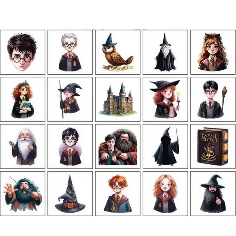 Детские временные татуировки "Гарри Поттер и другие" Potter-mini-tattoo-20, 5х5 см Детские временные татуировки "Гарри Поттер и другие" Potter-mini-tattoo-20, 5х5 см