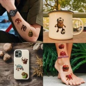 Детские временные тату "Итальянский брейнрот" Italian-brainrot-tattoo-1, 12х7 см. Изображение №4 Детские временные тату "Итальянский брейнрот" Italian-brainrot-tattoo-1, 12х7 см. Изображение №4