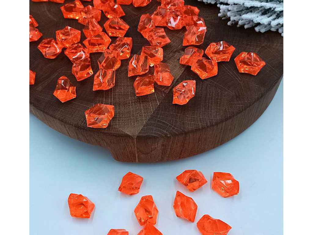 Кристали для Декору помаранчевий Штучний лід 300г≈150шт 24*17мм арт.в.ОПТ-помаранчевий ТМ КИТАЙ Кристали для Декору помаранчевий Штучний лід 300г≈150шт 24*17мм арт.в.ОПТ-помаранчевий ТМ КИТАЙ
