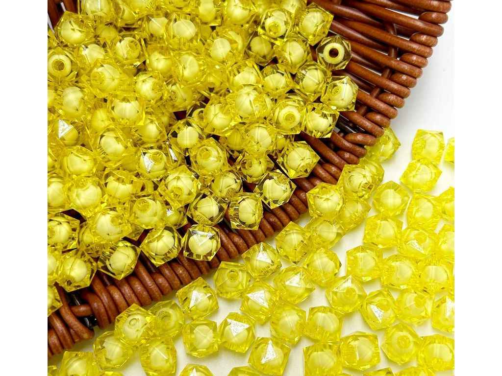 Намистини акрилові Куб гранований з намистиною всередині 20г≈ 45шт 10мм Жовтий арт.ЕД-751 ТМКИТАЙ Намистини акрилові Куб гранований з намистиною всередині 20г≈ 45шт 10мм Жовтий арт.ЕД-751 ТМКИТАЙ