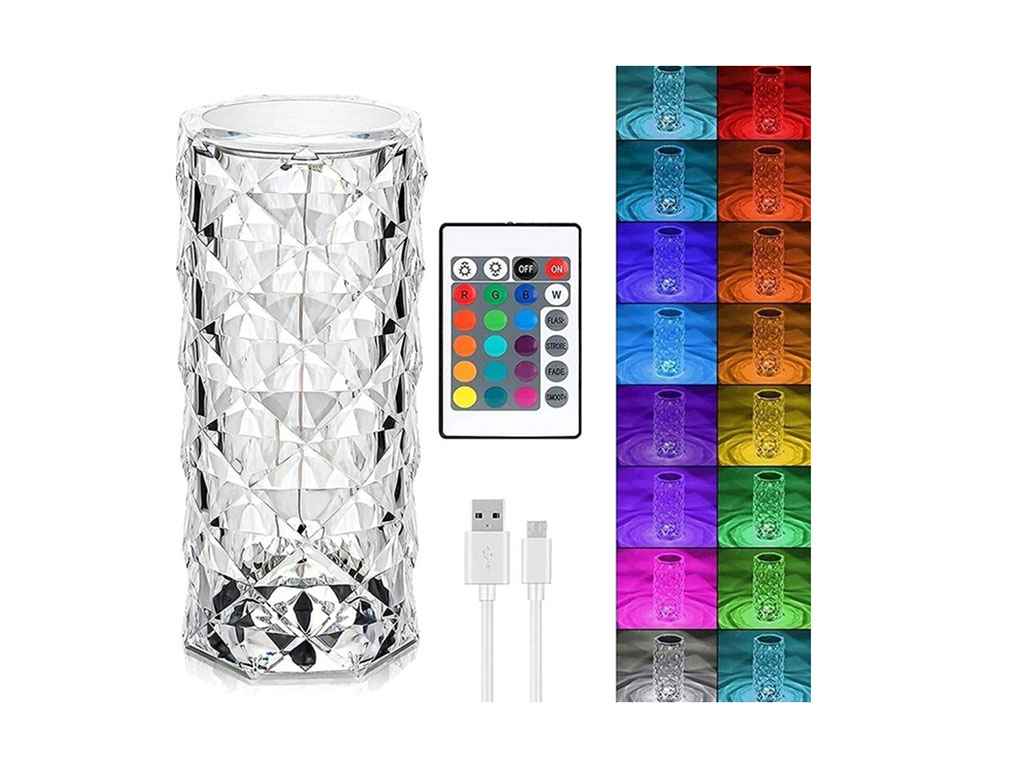 Нічник акумуляторний Rose Diamond RGB з пультом 8962 ТМ КИТАЙ Нічник акумуляторний Rose Diamond RGB з пультом 8962 ТМ КИТАЙ
