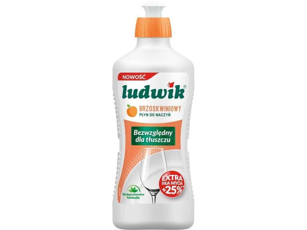 Засіб для миття посуду 450мл Персик ТМ LUDWIK Засіб для миття посуду 450мл Персик ТМ LUDWIK