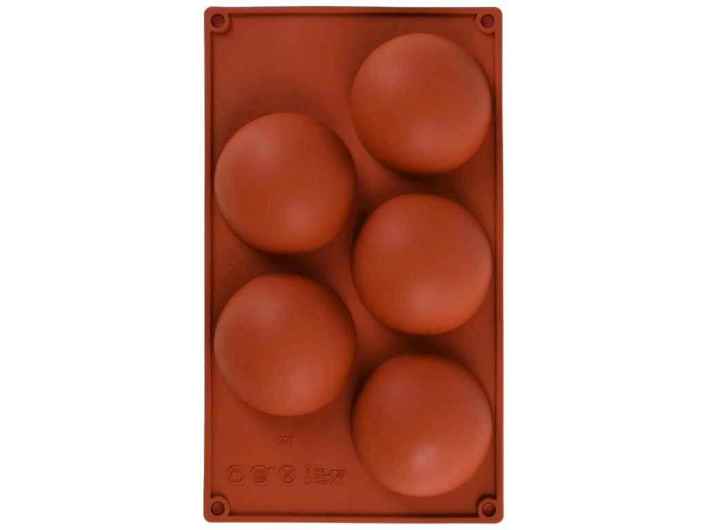 Форма для мусів та желе 29,5х17,5см силікон Напівсфера 5шт/л R34940 ТМ STENSON Форма для мусів та желе 29,5х17,5см силікон Напівсфера 5шт/л R34940 ТМ STENSON