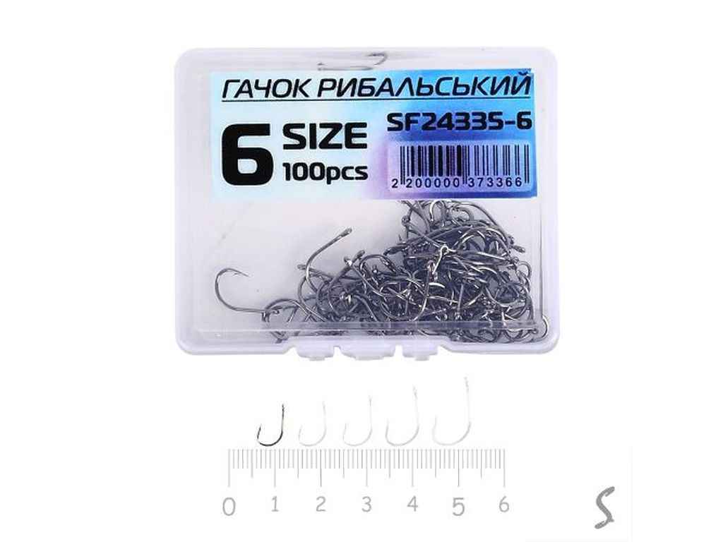 Гачок для мирної риби (100 шт/уп) №6 SF24335-6 ТМ STENSON Гачок для мирної риби (100 шт/уп) №6 SF24335-6 ТМ STENSON
