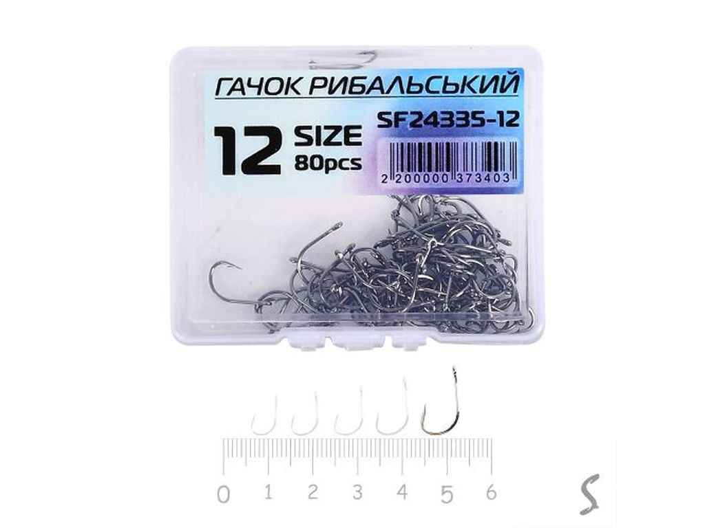 Гачок для мирної риби (80 шт/уп) №12 SF24335-12 ТМ STENSON Гачок для мирної риби (80 шт/уп) №12 SF24335-12 ТМ STENSON