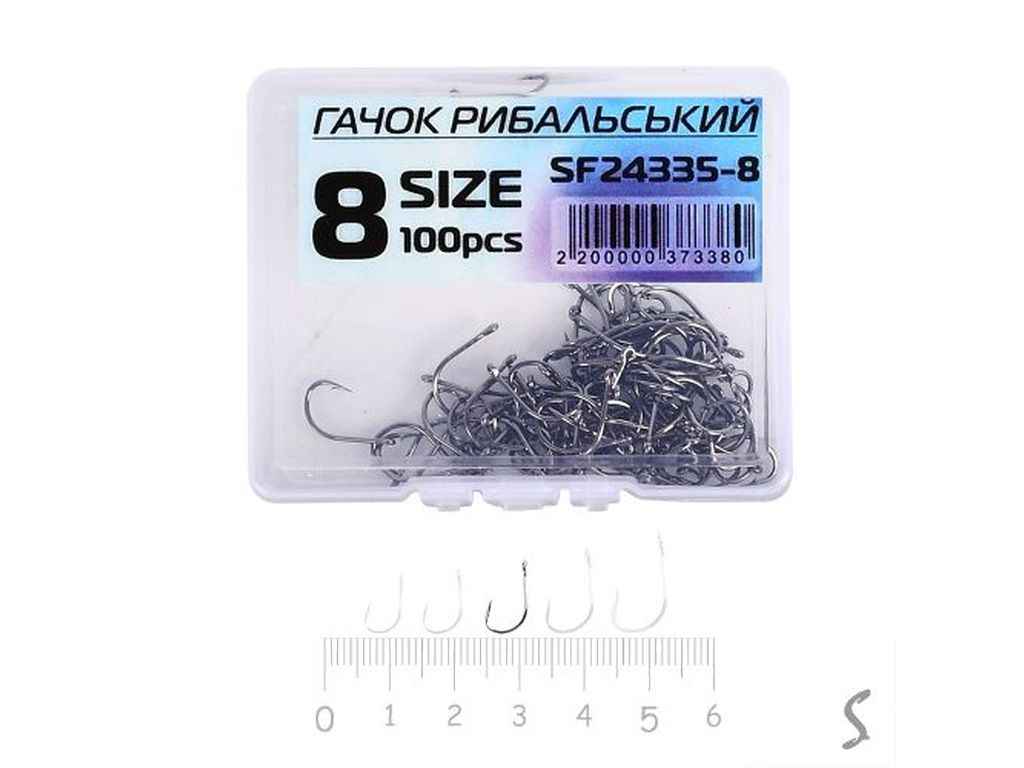 Гачок для мирної риби (100 шт/уп) №8 SF24335-8 ТМ STENSON Гачок для мирної риби (100 шт/уп) №8 SF24335-8 ТМ STENSON
