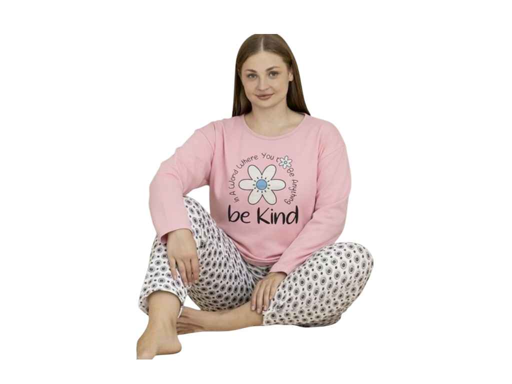 Піжама жіноча байкова арт.P0169-16305T р.XL рожевий ТМ ASMA Піжама жіноча байкова арт.P0169-16305T р.XL рожевий ТМ ASMA