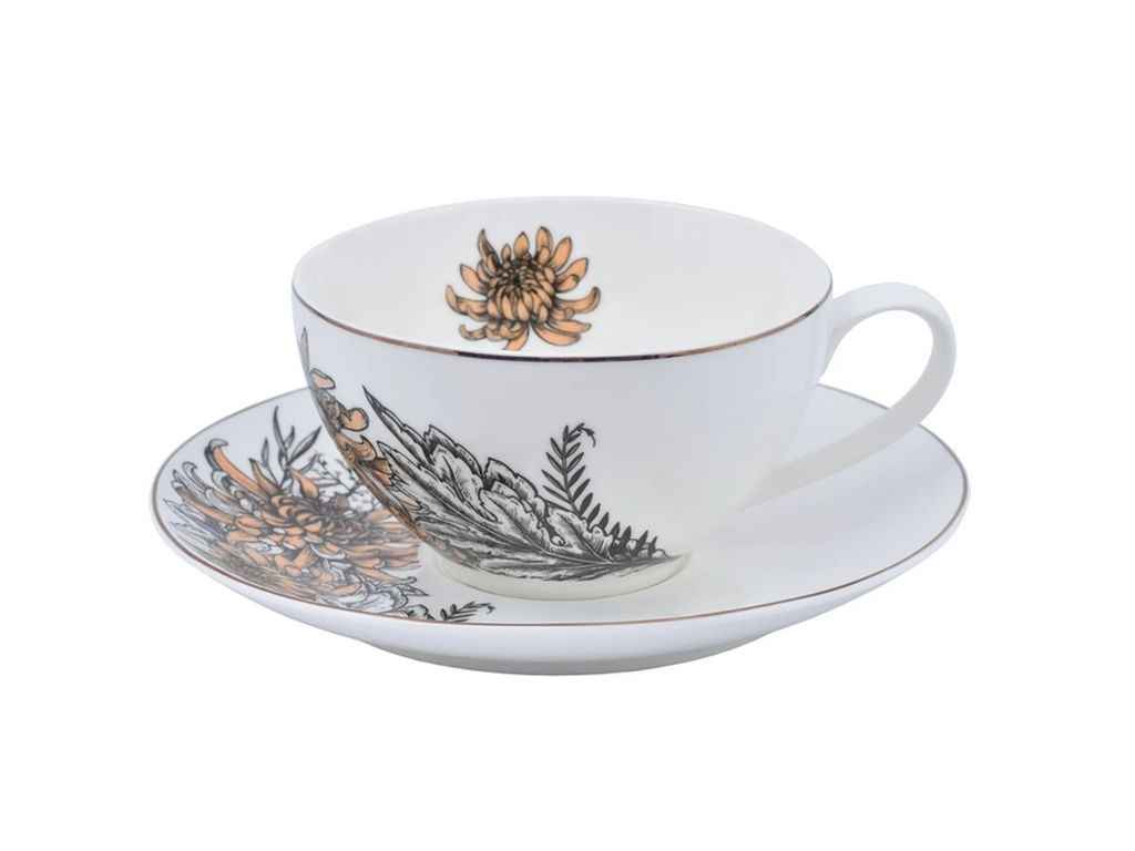 Набір чайний 400мл Charm.Floral Brown Чашкаблюдце Color ТМ ASTERA Набір чайний 400мл Charm.Floral Brown Чашкаблюдце Color ТМ ASTERA