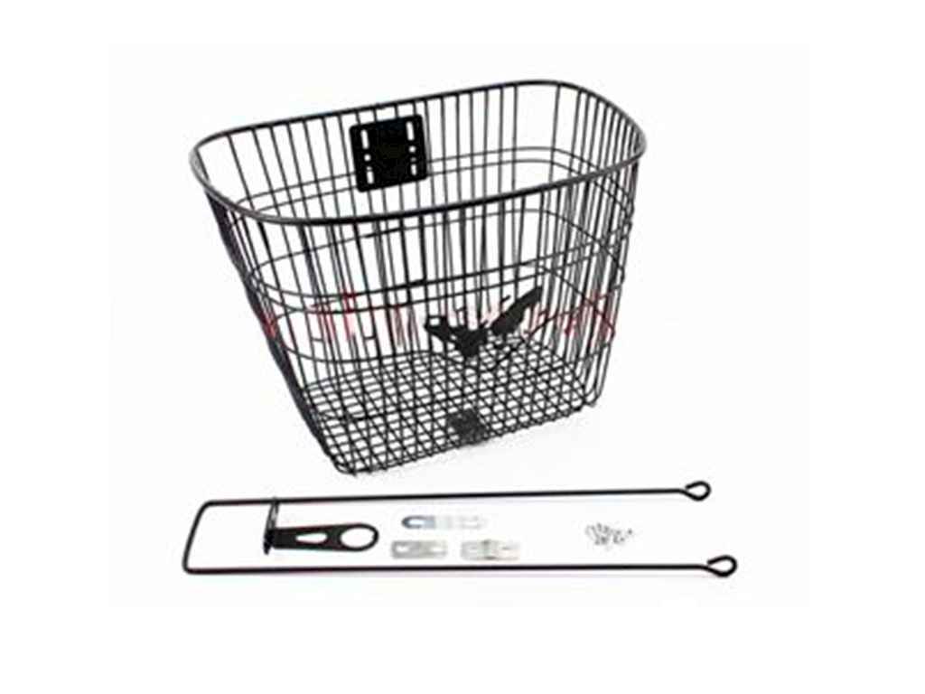 Корзина на велосипед 28 передня Бабочка чорна посилена ТМ КОЛЕСО Корзина на велосипед 28 передня Бабочка чорна посилена ТМ КОЛЕСО