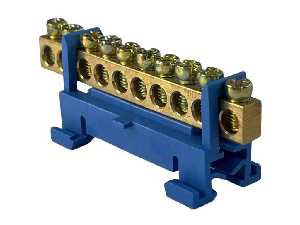 Шина нульова 10 6x9мм2 (синя) SPF610B на Din-рейку ТМPF Шина нульова 10 6x9мм2 (синя) SPF610B на Din-рейку ТМPF