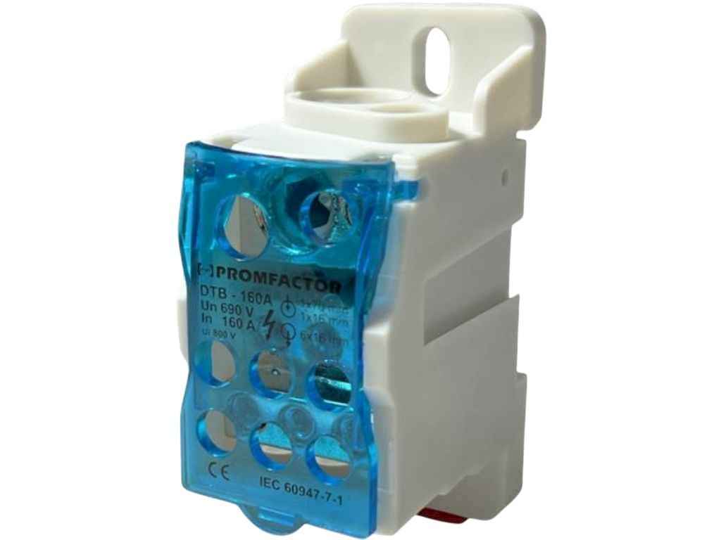 Крос-модуль Розподільчий клемний блок 160A (8 контактів) 690V DTB160 ТМPF Крос-модуль Розподільчий клемний блок 160A (8 контактів) 690V DTB160 ТМPF