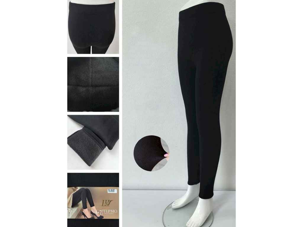 Лосіни жін на хутрі рубчик арт.W1881 чорний р.4XL ТМ ШУГУАН Лосіни жін на хутрі рубчик арт.W1881 чорний р.4XL ТМ ШУГУАН