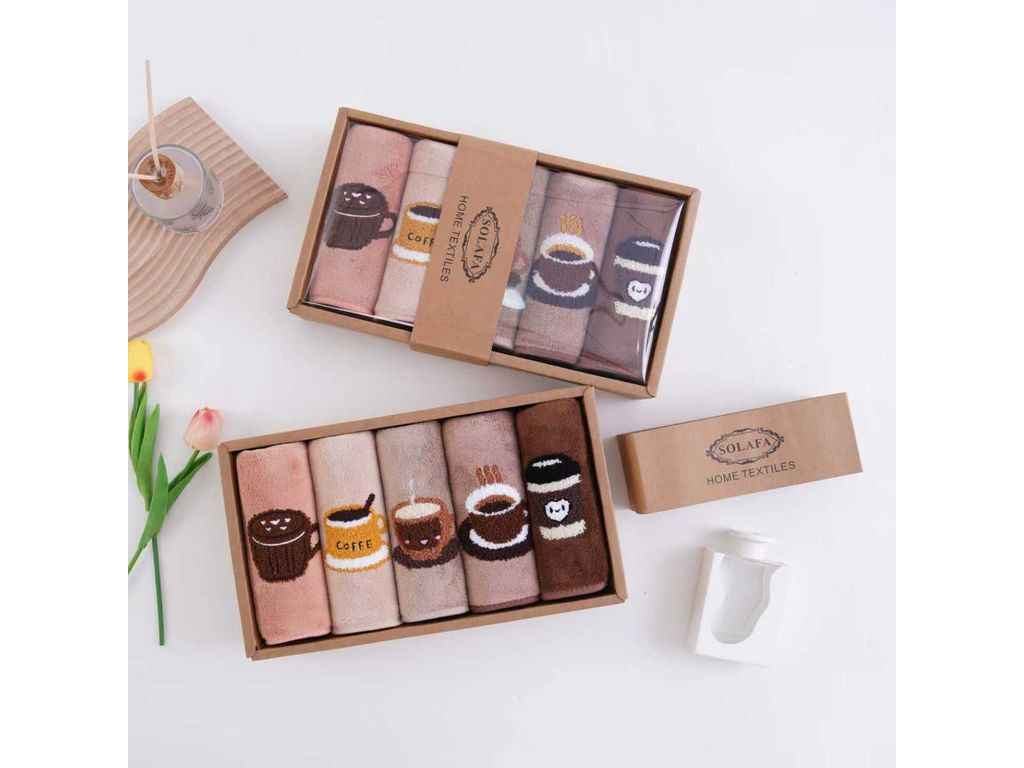 Набір рушників 35*72 мікрофібра 5шт/уп арт.80036С ТМ SOLAFA Набір рушників 35*72 мікрофібра 5шт/уп арт.80036С ТМ SOLAFA