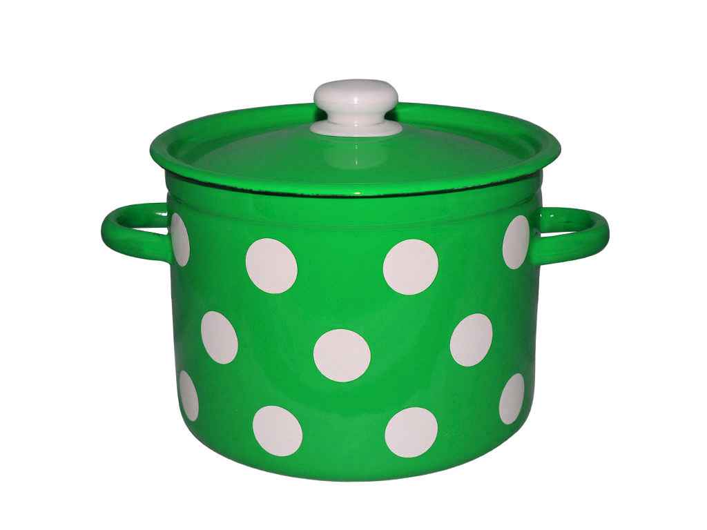 Каструля ем. 3,0л/4 циліндрична Білий горох (зелений) (I1612/4) ТМ IDILIA Каструля ем. 3,0л/4 циліндрична Білий горох (зелений) (I1612/4) ТМ IDILIA