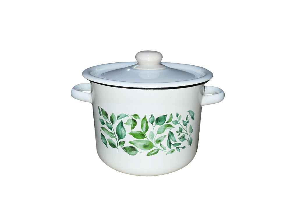 Каструля ем. 5,5л /2 циліндрична Фікус (біла) I1617/2 ТМ IDILIA Каструля ем. 5,5л /2 циліндрична Фікус (біла) I1617/2 ТМ IDILIA