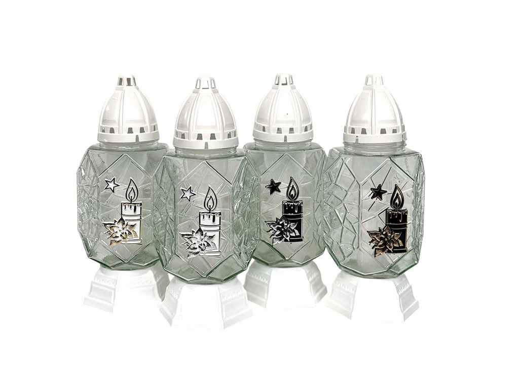 Лампадка скло Castel свічка 31см (1шт/уп) ТМ BISPOL Лампадка скло Castel свічка 31см (1шт/уп) ТМ BISPOL