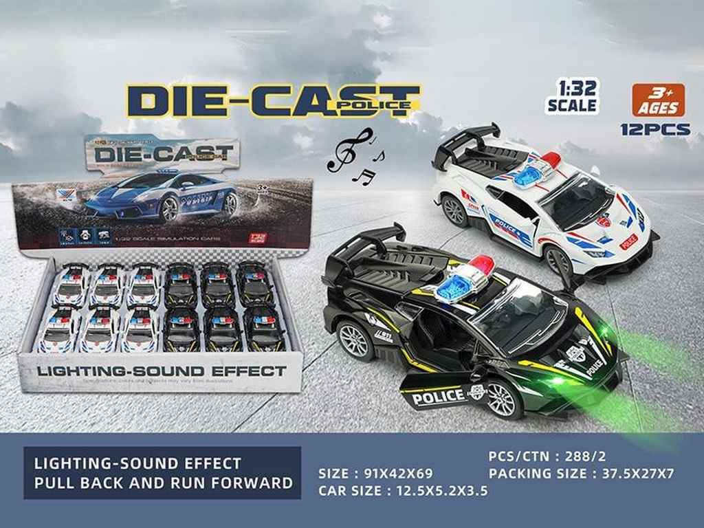 Машинка білий музичні Поліція ТМ TLT Машинка білий музичні Поліція ТМ TLT