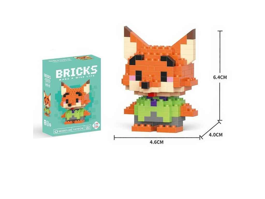 Конструктор 3D 147 лис Нік із Зверополіса ТМ TLT Конструктор 3D 147 лис Нік із Зверополіса ТМ TLT