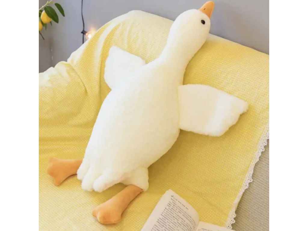 Мяка іграшка Гусак 90см білий обіймуся подушка ТМ TLT Мяка іграшка Гусак 90см білий обіймуся подушка ТМ TLT