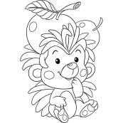 Розпис по полотну "Їжачок" 15080-AC 25х30 см. Зображення №2 Розпис по полотну "Їжачок" 15080-AC 25х30 см. Зображення №2