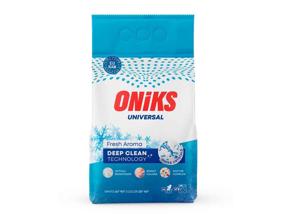 Пральний порошок 4кг безфосфатний Universal Fresh aroma ТМ ONIKS Пральний порошок 4кг безфосфатний Universal Fresh aroma ТМ ONIKS