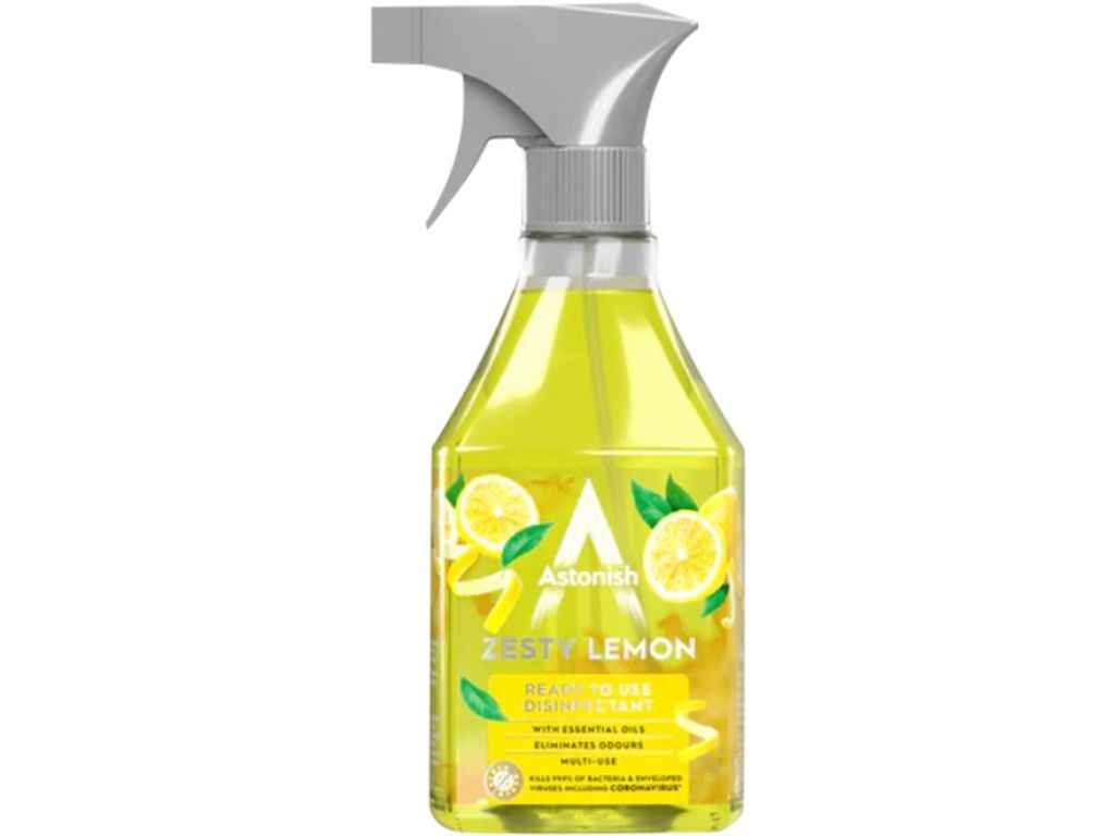 Засіб для прибирання 550мл Універсальний Знежирювач дезінфікуючий Лимоний вибух ТМ ASTONISH Засіб для прибирання 550мл Універсальний Знежирювач дезінфікуючий Лимоний вибух ТМ ASTONISH