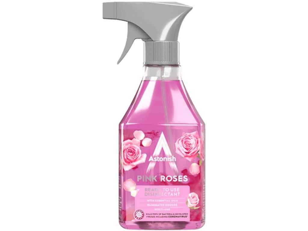 Засіб для прибирання 550мл Універсальний Знежирювач дезінфікуючий Рожеві Троянди ТМ ASTONISH Засіб для прибирання 550мл Універсальний Знежирювач дезінфікуючий Рожеві Троянди ТМ ASTONISH