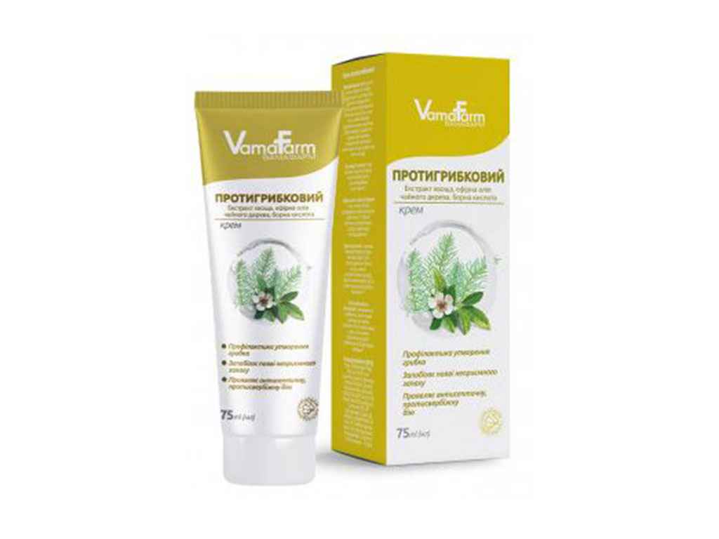 Крем протигрибковий 75 мл ТМ VamaFarm Крем протигрибковий 75 мл ТМ VamaFarm