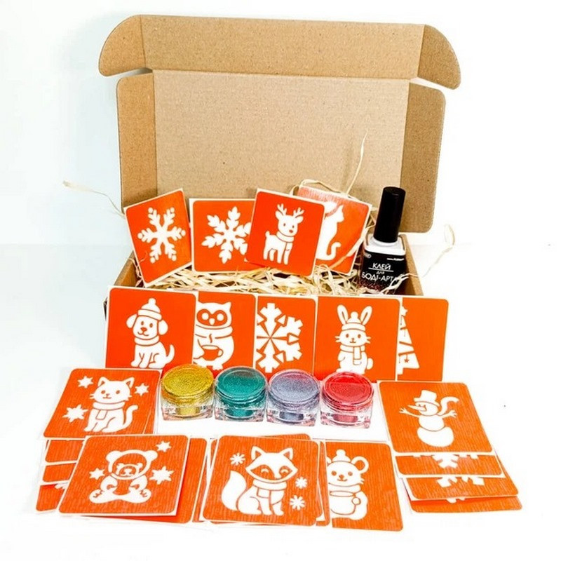 Набір для біо-тату "Зима - глітер" set-winter-glitter Набір для біо-тату "Зима - глітер" set-winter-glitter