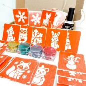 Набір для біо-тату "Зима - глітер" set-winter-glitter. Зображення №3 Набір для біо-тату "Зима - глітер" set-winter-glitter. Зображення №3