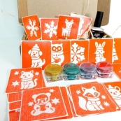 Набір для біо-тату "Зима - глітер" set-winter-glitter. Зображення №4 Набір для біо-тату "Зима - глітер" set-winter-glitter. Зображення №4