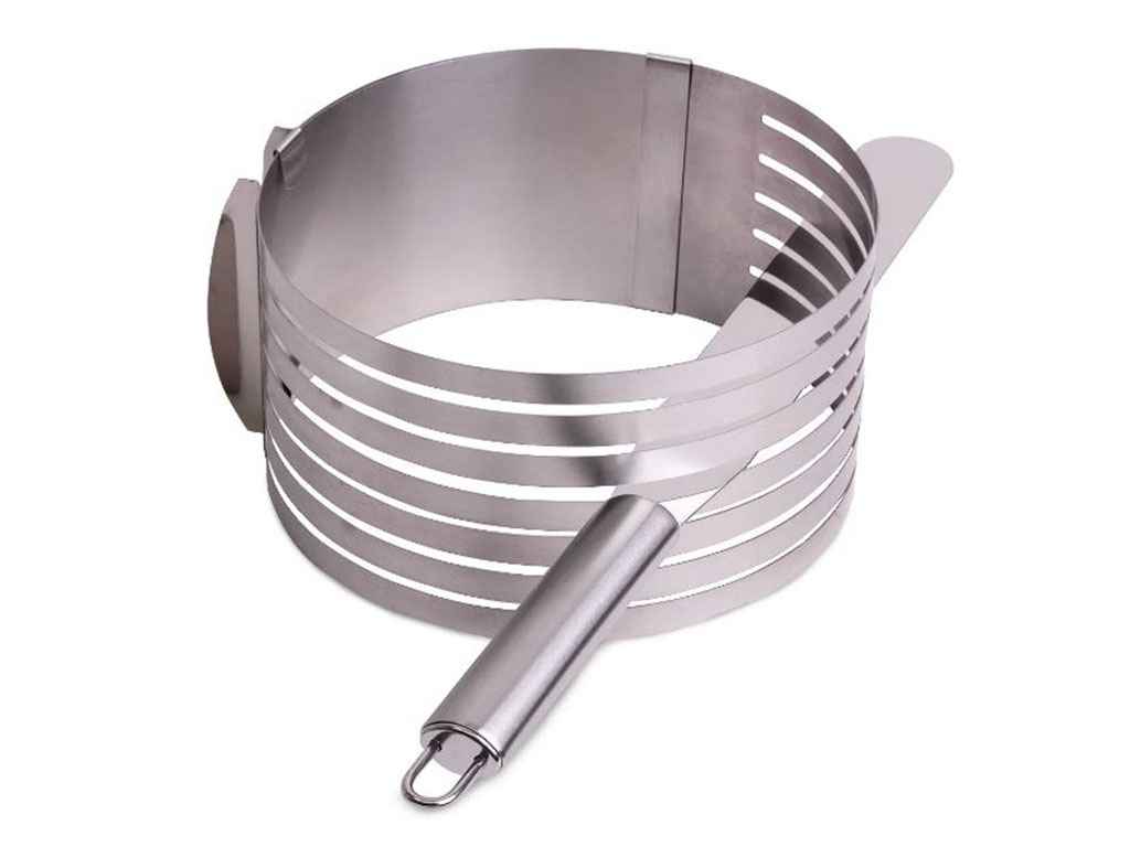 Форма для бісквіту регульована 15*22 см з ножем 7788 ТМ KAMILLE Форма для бісквіту регульована 15*22 см з ножем 7788 ТМ KAMILLE