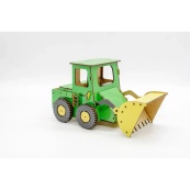 Дитячий дерев'яний 3D конструктор "Бульдозер" Puz-26918, 91 деталь. Зображення №4 Дитячий дерев'яний 3D конструктор "Бульдозер" Puz-26918, 91 деталь. Зображення №4