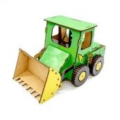 Дитячий дерев'яний 3D конструктор "Бульдозер" Puz-26918, 91 деталь. Зображення №5 Дитячий дерев'яний 3D конструктор "Бульдозер" Puz-26918, 91 деталь. Зображення №5