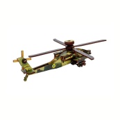 Дерев'яний 3D конcтруктор "Вертоліт" Puz-00954, 125 деталей. Зображення №3 Дерев'яний 3D конcтруктор "Вертоліт" Puz-00954, 125 деталей. Зображення №3